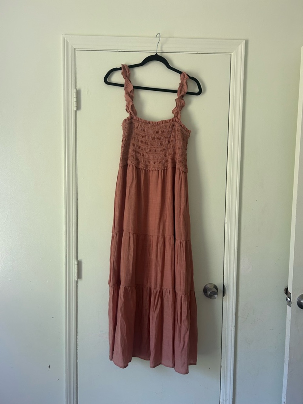 Love Tree Mauve Pink Maxi Dress with Smocked Bodice